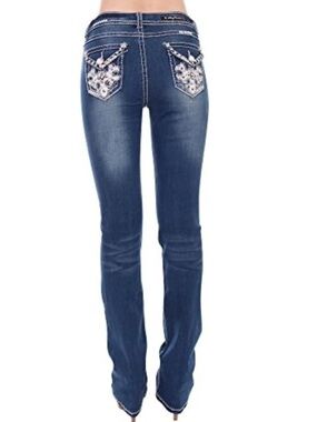 Sexy Couture Women 11 Bootcut Jeans Embellished Bling